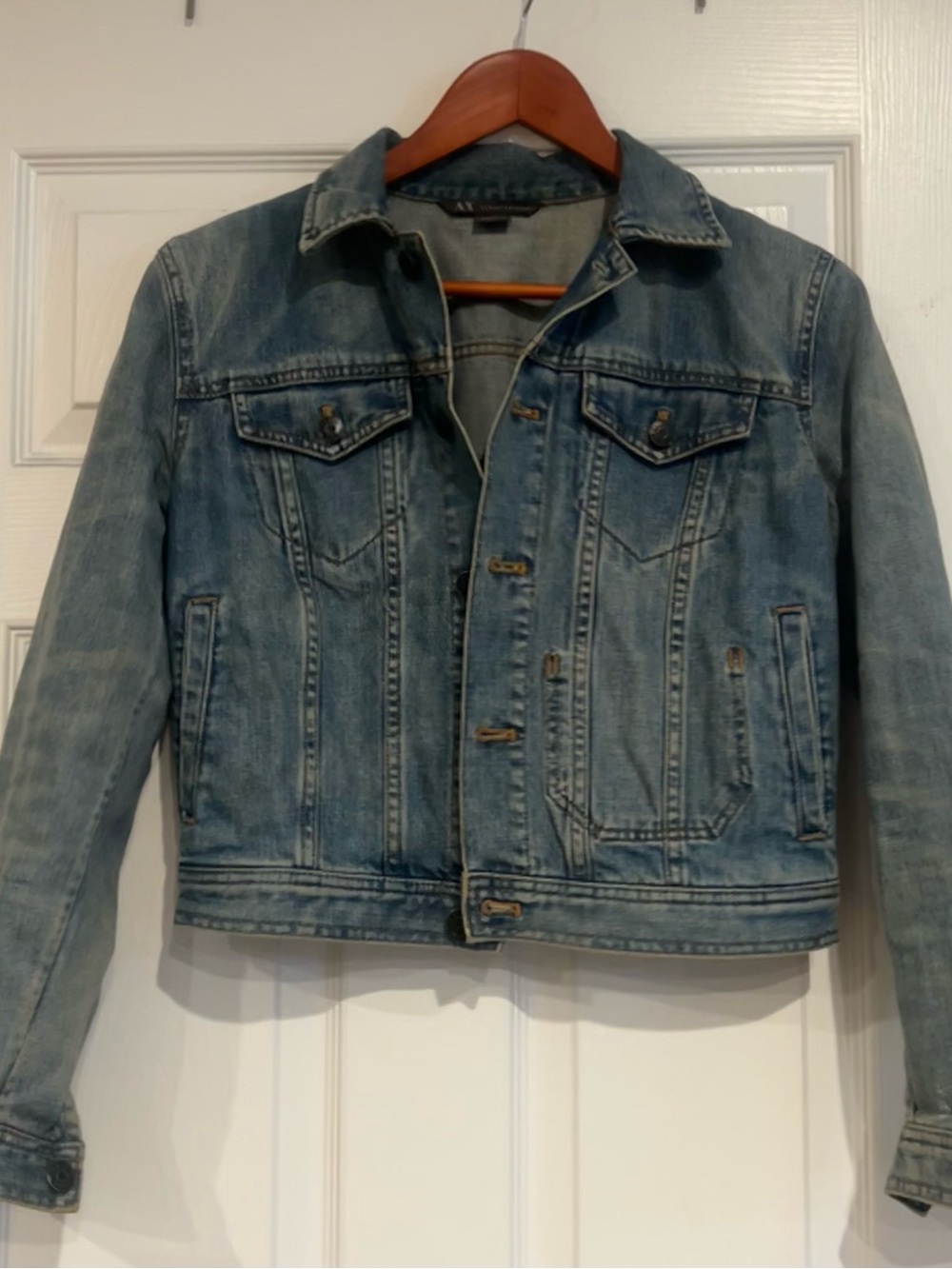 A/X Armani Exchange Faded  Blue Denim Jacket